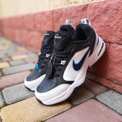 Nike AIR Monarch белые с черным и синим, Размер 43