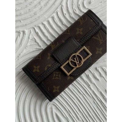 Женский кошелек Louis Vuitton коричневый большой Луи Виттон