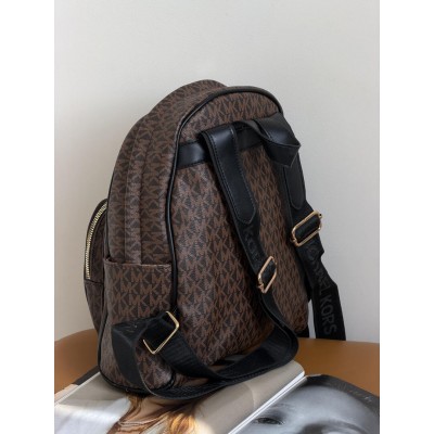 Жіночий рюкзак Michael Kors Bex коричневий + чорний Мішель Корс великий