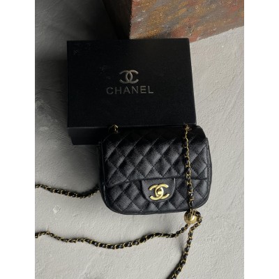 Сумка жіноча клатч через плече Chanel Classic Шанель чорний золото міні Сумка жіноча клатч через плече Chanel Classic Шанель чорний золото міні