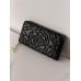 Гаманець жіночий Chanel Camellia чорний із коробкою Шанель