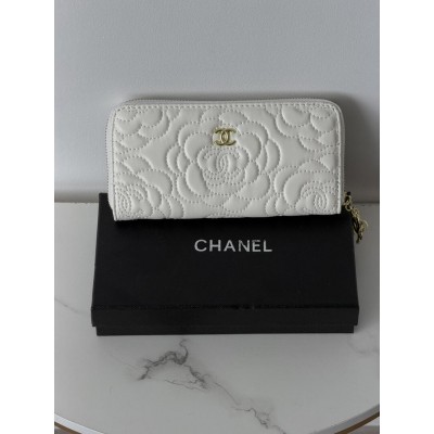 Гаманець жіночий Chanel Camellia білий із коробкою Шанель Гаманець жіночий Chanel Camellia білий із коробкою Шанель