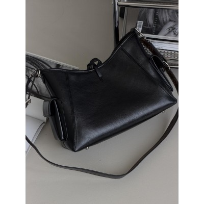 Сумка женская Louis Vuitton CarryAll Cargo Vibe PM Premium шопер черный серебро через плече Луи Виттон