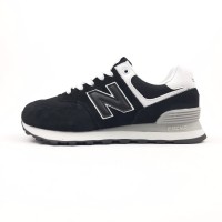 New Balance 574 чорні з білим сіра пятка, Розмір 37
