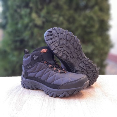 Merrell ICE CUP MOC II High FUR високі чорні з помаранчевим, Розмір 42