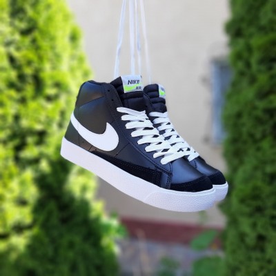 Nike Blazer Mid черные на белом, Размер 40