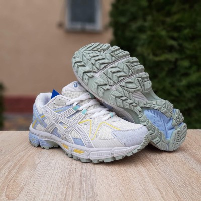 Asics Gel Kahana 8 білі з блакитним та жовтим, Розмір 39