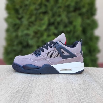 Nike Air Jоrdan 4 высокие сиреневые на черной, Размер 44 Nike Air Jоrdan 4 высокие сиреневые на черной, Размер 44