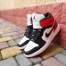 Nike Air Jordan 1 белые с черным и красным, Размер 37