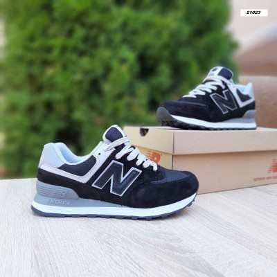 New Balance 574 Classic черные с белым, Размер 36