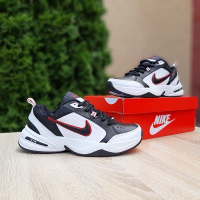 Nike Air Monarch Черные с белым с красным, Размер 37