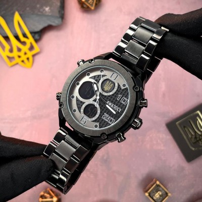 Awarder 017 Тризуб золото All Black Steel