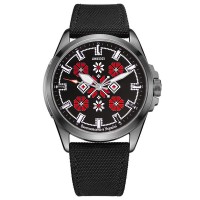 Awarder Embroidery Silver-Red Black Battery 10ATM
