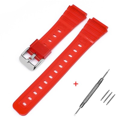 Ремінець для Casio F-91W Jelly Red SI Ремінець для Casio F-91W Jelly Red SI