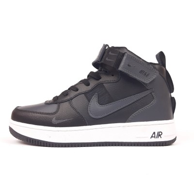 Nike Air Force 1 Mid ´07 LV8 серые с черным на белом, Размер 45 Nike Air Force 1 Mid ´07 LV8 серые с черным на белом, Размер 45