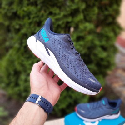 HOKA ONE ONE Clifton 8 сині з червоним, Розмір 44