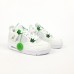 Nike AIR Jordan 4 Retro білі з зеленим, Розмір 38