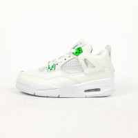 Nike AIR Jordan 4 Retro білі з зеленим, Розмір 38