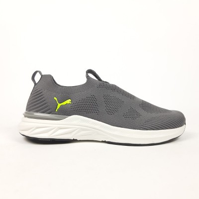 PUMA SOFTRIDE тапкие мокасины слипон серый с салатовым, Размер 44 PUMA SOFTRIDE тапкие мокасины слипон серый с салатовым, Размер 44
