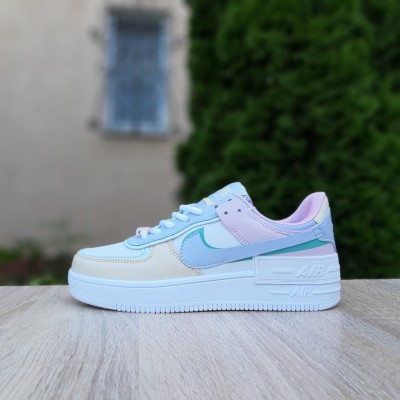 Nike Air Force 1 Shadow білі з пудрою з блакитним, Розмір 36 Nike Air Force 1 Shadow білі з пудрою з блакитним, Розмір 36