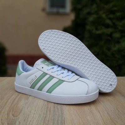 Adidas Gazelle білі з бірюзою, Розмір 38