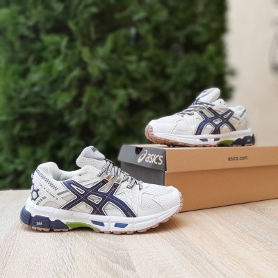 Asics Gel-kahana 8 бежеві з синім та помаранчевим, Розмір 43