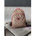 Жіночий бежевий + червоний рюкзак Guess Гесс LUX