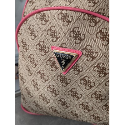 Жіночий рожевий бежевий рюкзак Guess Гесс LUX