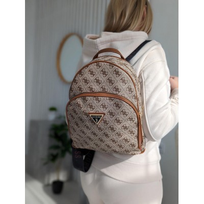 Жіночий бежевий + темний рюкзак Guess Гесс LUX Жіночий бежевий + темний рюкзак Guess Гесс LUX
