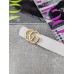 Женский ремень пояс Gucci Гуччи белый + золото широкий