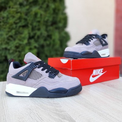 Nike Air Jordan 4 сиреневые на черной, Размер 36