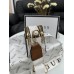 Сумка женская  белый+ коричневый Guess Гесс кросс-боди