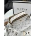 Сумка женская  белый+ коричневый Guess Гесс кросс-боди
