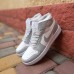 Nike Air Jordan 1 MID білі з сірим, Розмір 42