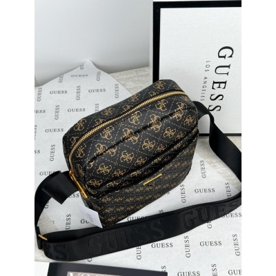 Чоловіча сумка месенджер Guess через коричневий плече Гесс