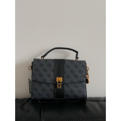 Жіноча сумка Гесс сірий Guess Ginevra Logo Elite крос боді