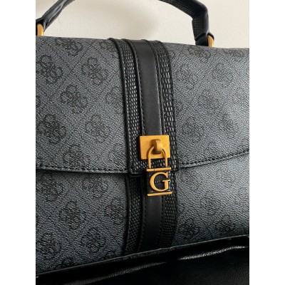 Жіноча сумка Гесс сірий Guess Ginevra Logo Elite крос боді