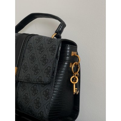 Жіноча сумка Гесс сірий Guess Ginevra Logo Elite крос боді