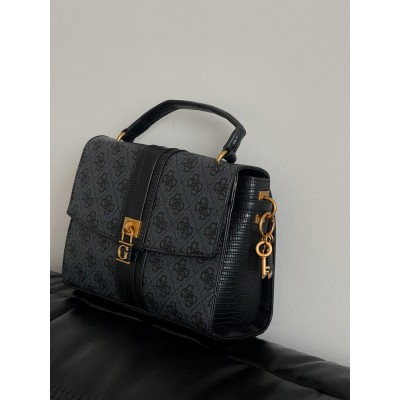 Жіноча сумка Гесс сірий Guess Ginevra Logo Elite крос боді