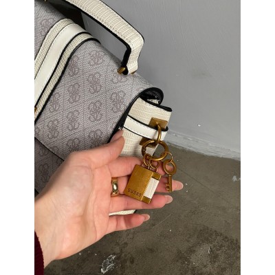 Жіноча сумка Гесс рожевий Guess Ginevra Logo Elite крос боді