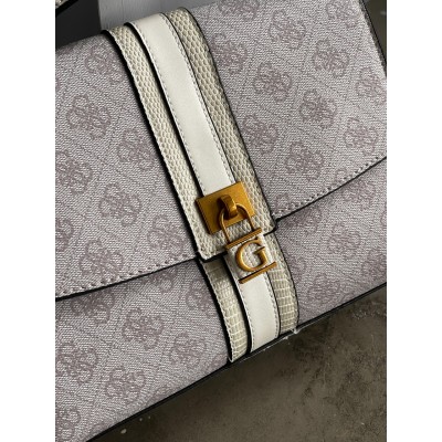 Жіноча сумка Гесс рожевий Guess Ginevra Logo Elite крос боді