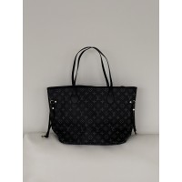 Сумка жіноча Louis Vuitton Neverfull чорний класичний шопер Луї Віттон