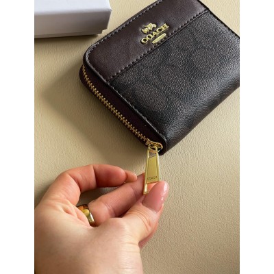 Гаманець Coach, Коуч жіночий міні коричневий