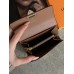 Женский кошелек Louis Vuitton коричневый в клетку  с коробкой мини Луи Виттон