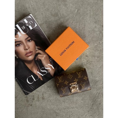 Жіночий гаманець Louis Vuitton коричневий з міні міні Луї Віттон