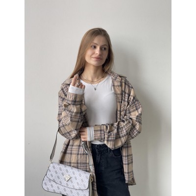 Сумка жіноча Guess багет білий Гесс