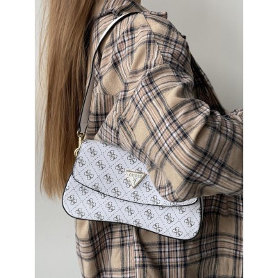 Сумка жіноча Guess багет білий Гесс