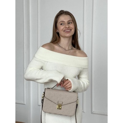 Сумка жіноча Луї Вітон через плече Louis Vuitton Medium Pochette кремовий