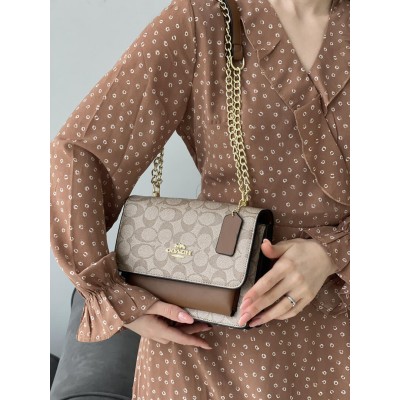 Жіноча сумка Coach Mini Klare через бежевий плече Коуч