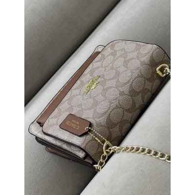 Жіноча сумка Coach Mini Klare через бежевий плече Коуч